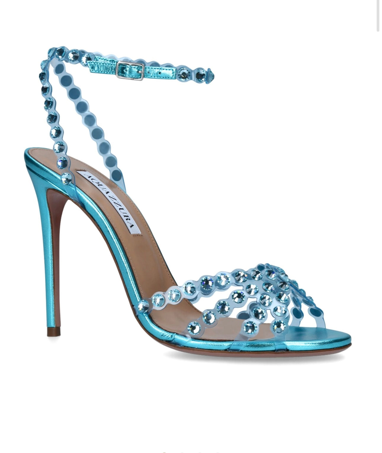 Crystal-Embellished Tequila Plexi Sandals 105