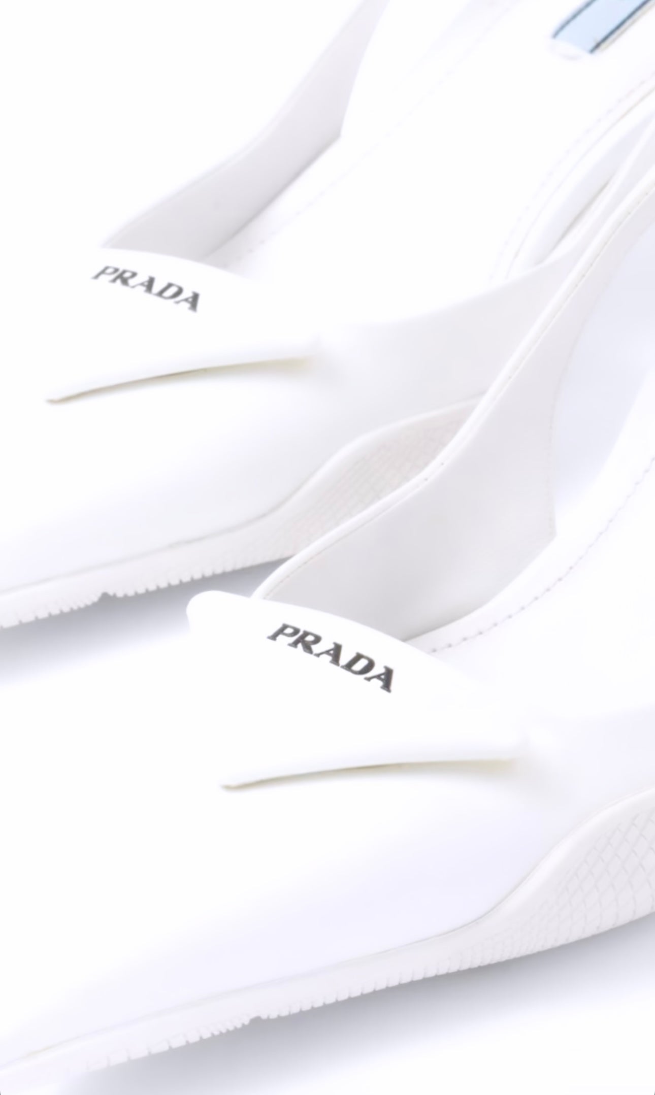 White Brushed Leather Slingbacks