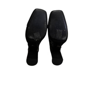 Christian Dior Black Mesh Rose Embroidery Boots Size 38