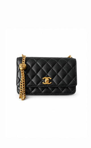 RARE Black Heart Crush Wallet On Chain Excellent Condition