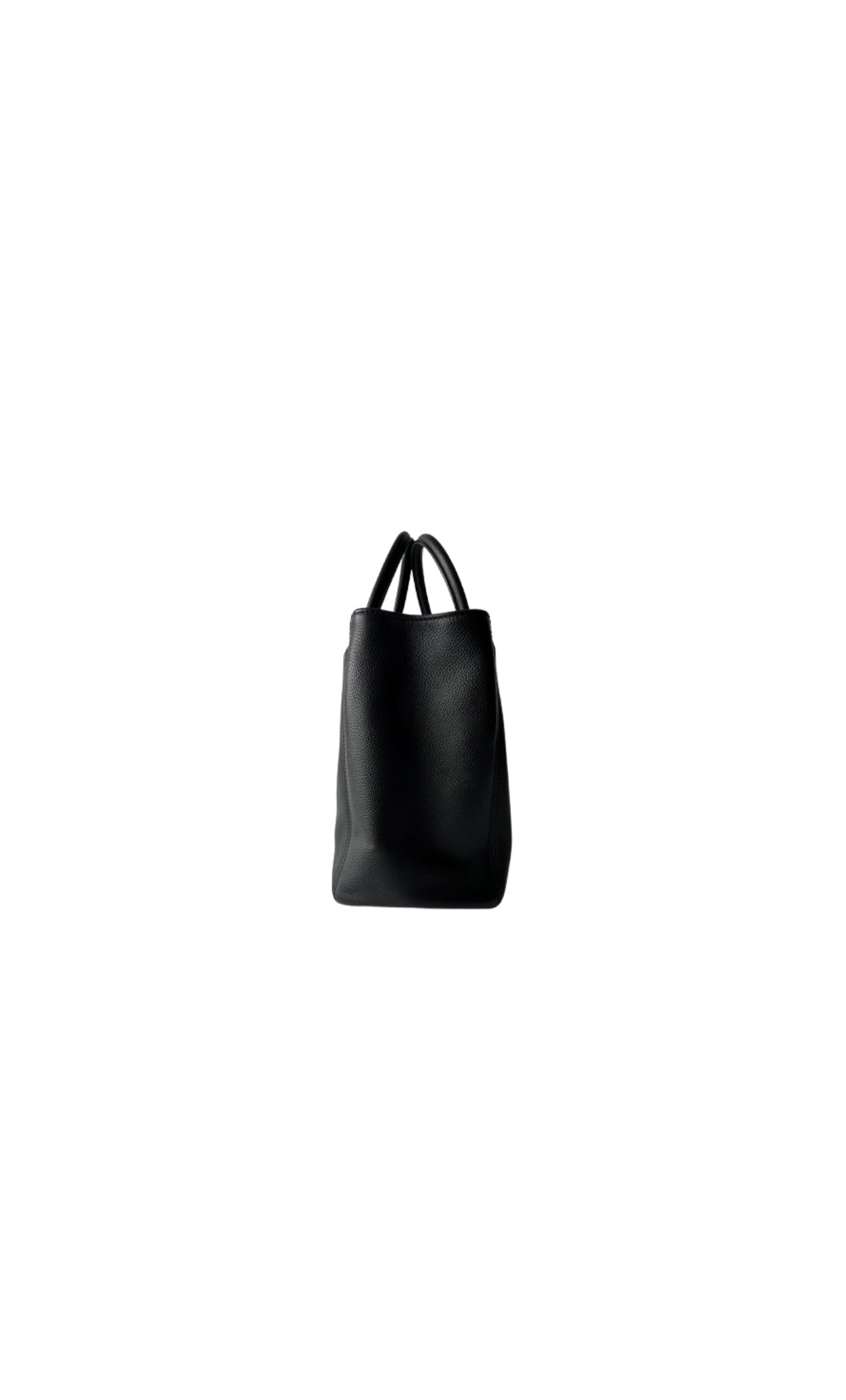 Black Caviar Leather Cerf Executive Tote