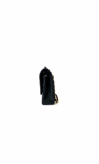 Black Caviar Classic Double Flap Small Bag w Gold Hardware