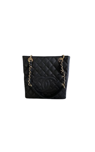 Black Quilted Caviar Leather PST