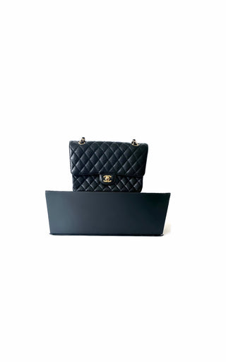 Black Caviar Classic Double Flap Small Bag w Gold Hardware