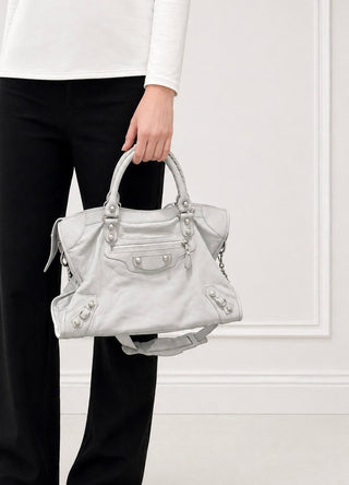 Balenciaga Light Grey Le City Medium Tote
