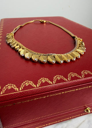 Yellow Gold & White Gold Grain De Cafe Diamonds Necklace