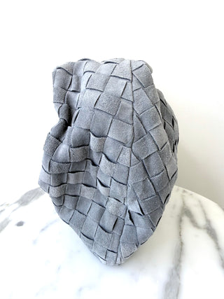 Grey Suede Intrecciato Small Jodie Bag BRAND NEW
