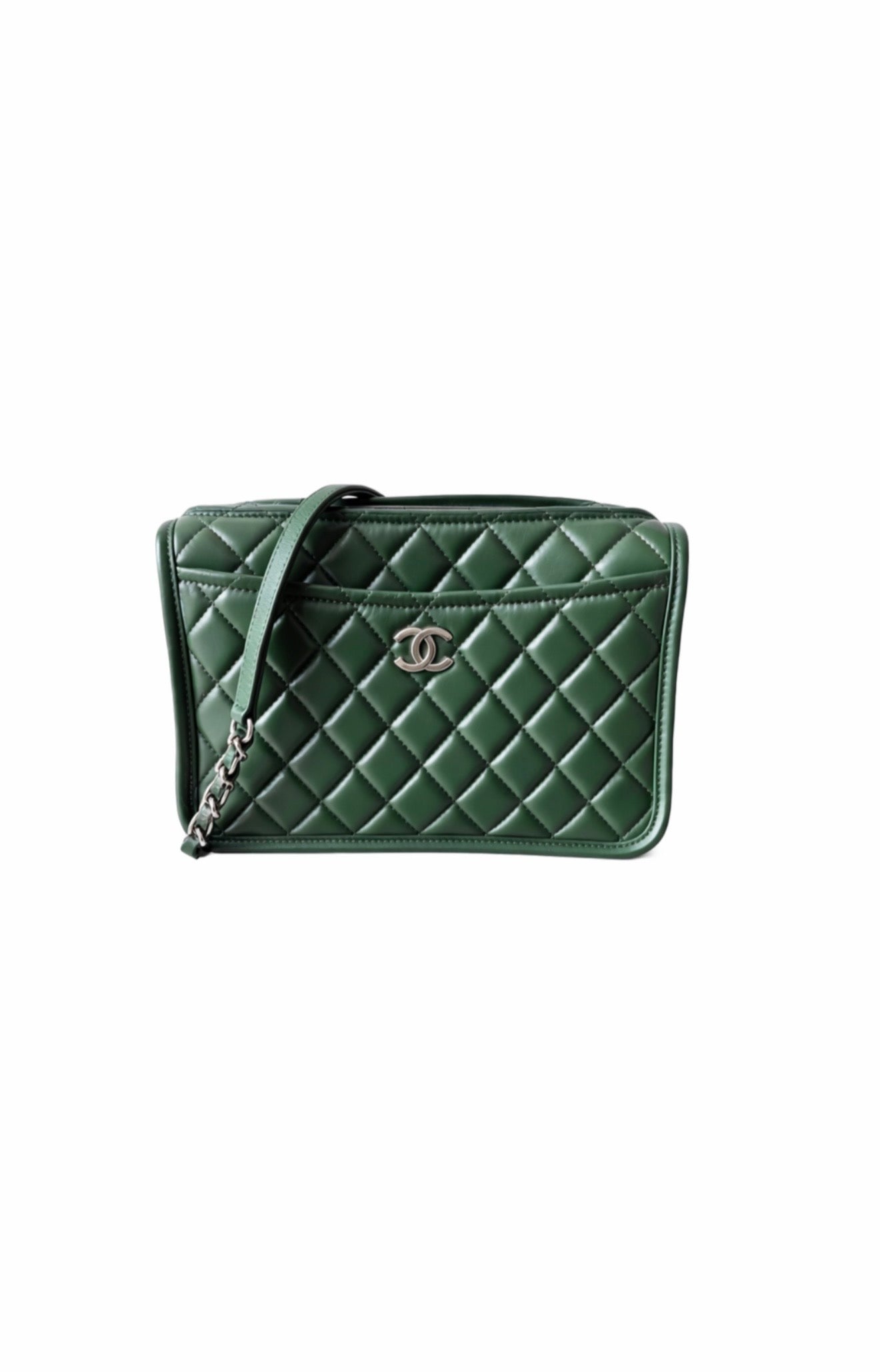 Chanel Green Working Vibe Camera Bag in Like New Condition