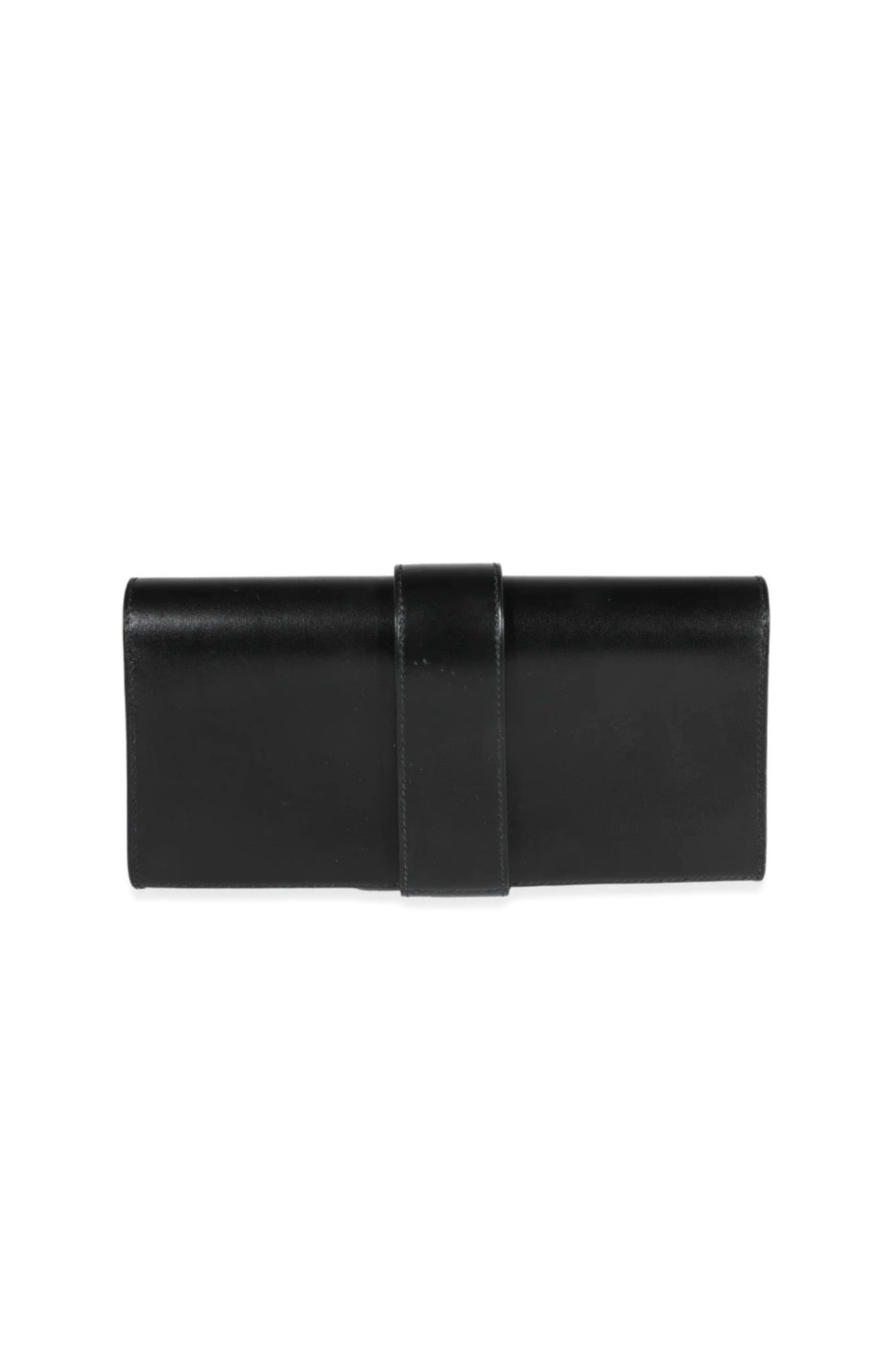Black Metor 23 Box Calf Leather Clutch