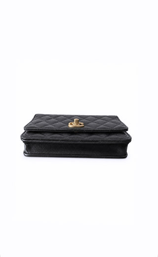 RARE Black Heart Crush Wallet On Chain Excellent Condition