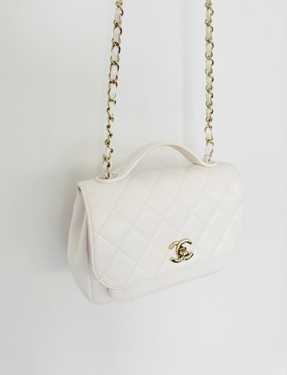 Chanel Off White Small Business Affinity Flap Bag