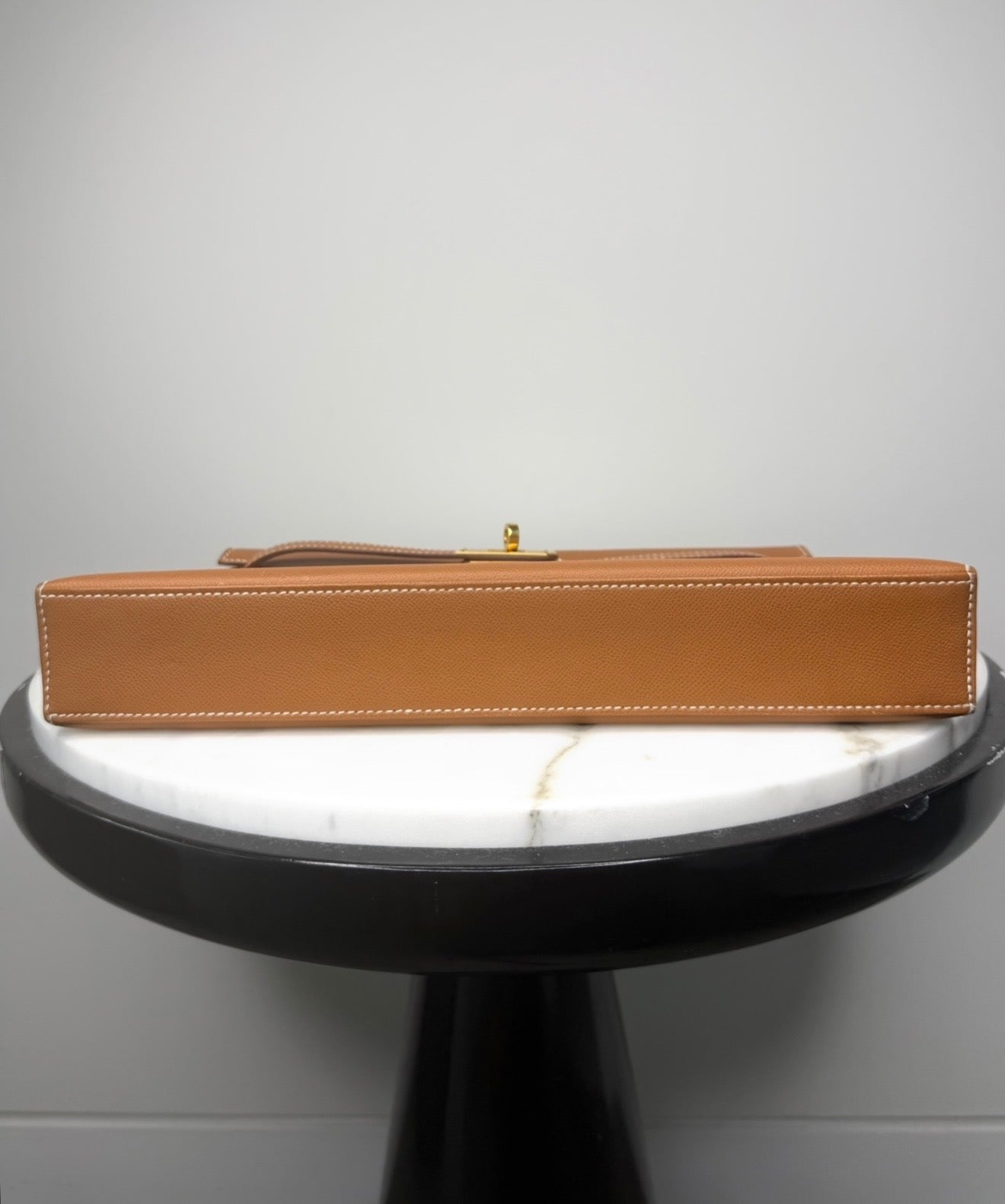 Gold Kelly Elan Madam Calfskin Shoulder Bag