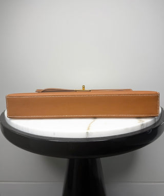 Gold Kelly Elan Madam Calfskin Shoulder Bag