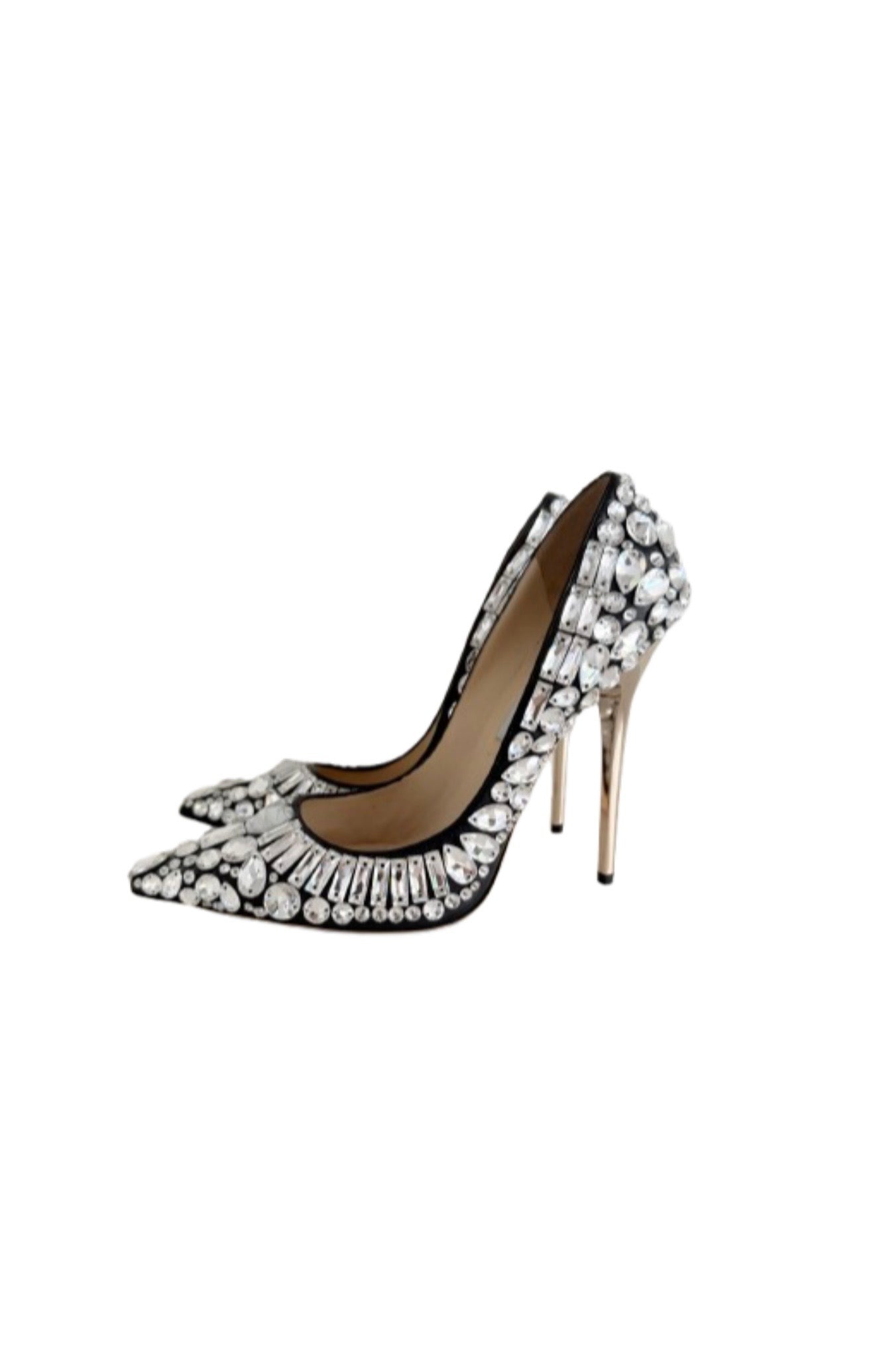 JIMMY CHOO Swarovski Crystal Tia Jewelled Pointed Toe Pumps