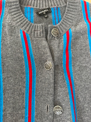 Chanel Striped Knit Cardigan