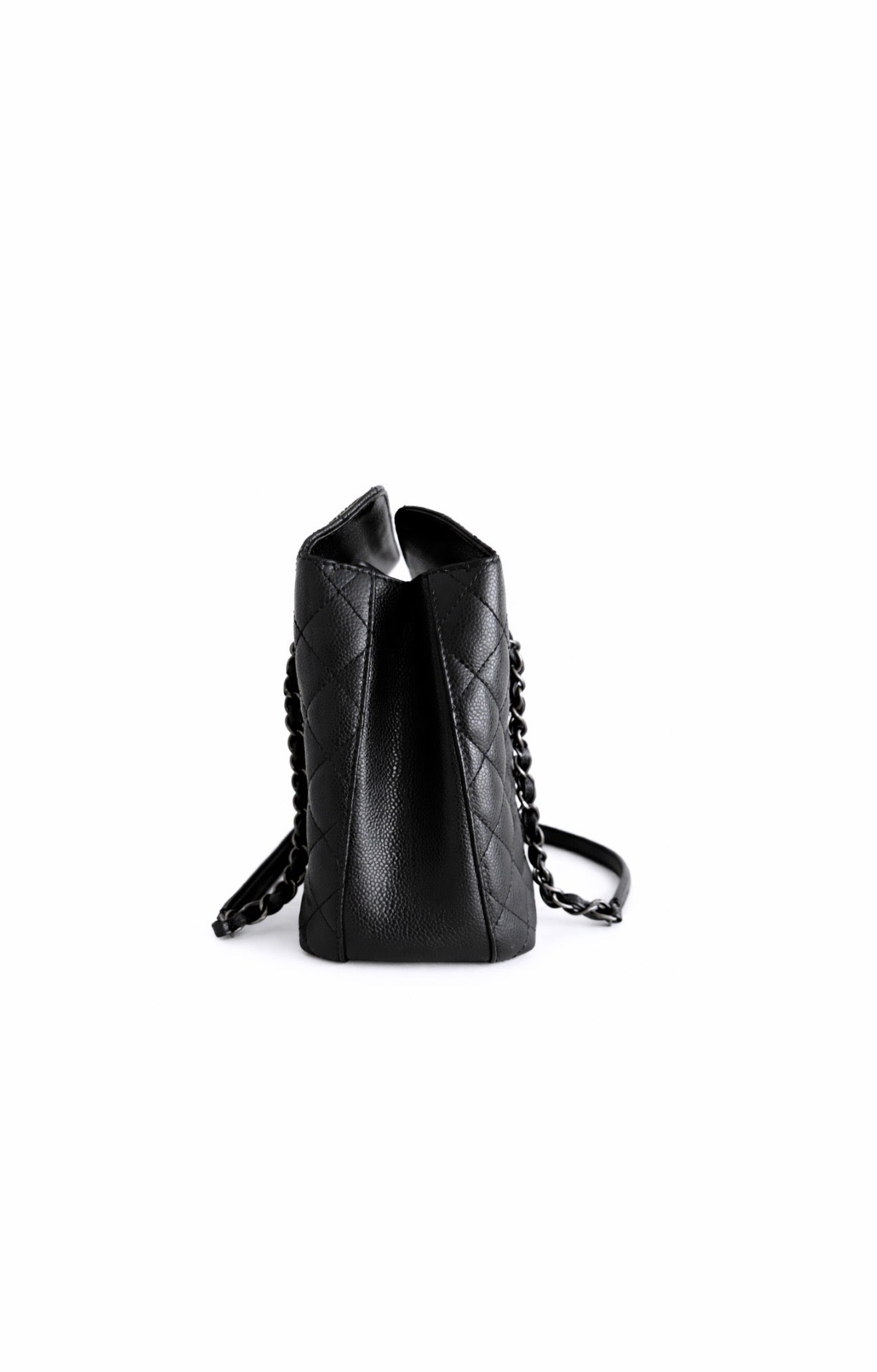 Chanel Black Quilted Caviar City Shopping Tote