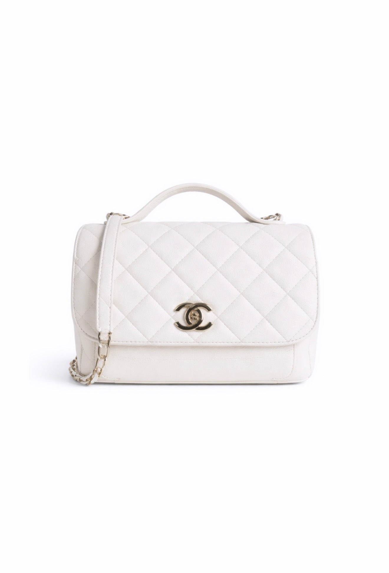 Chanel Off White Small Business Affinity Flap Bag