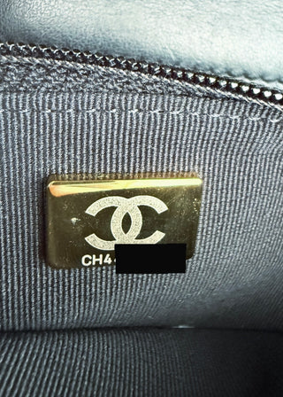 Chanel Black Caviar Boy Wallet On Chain w Gold Hardware