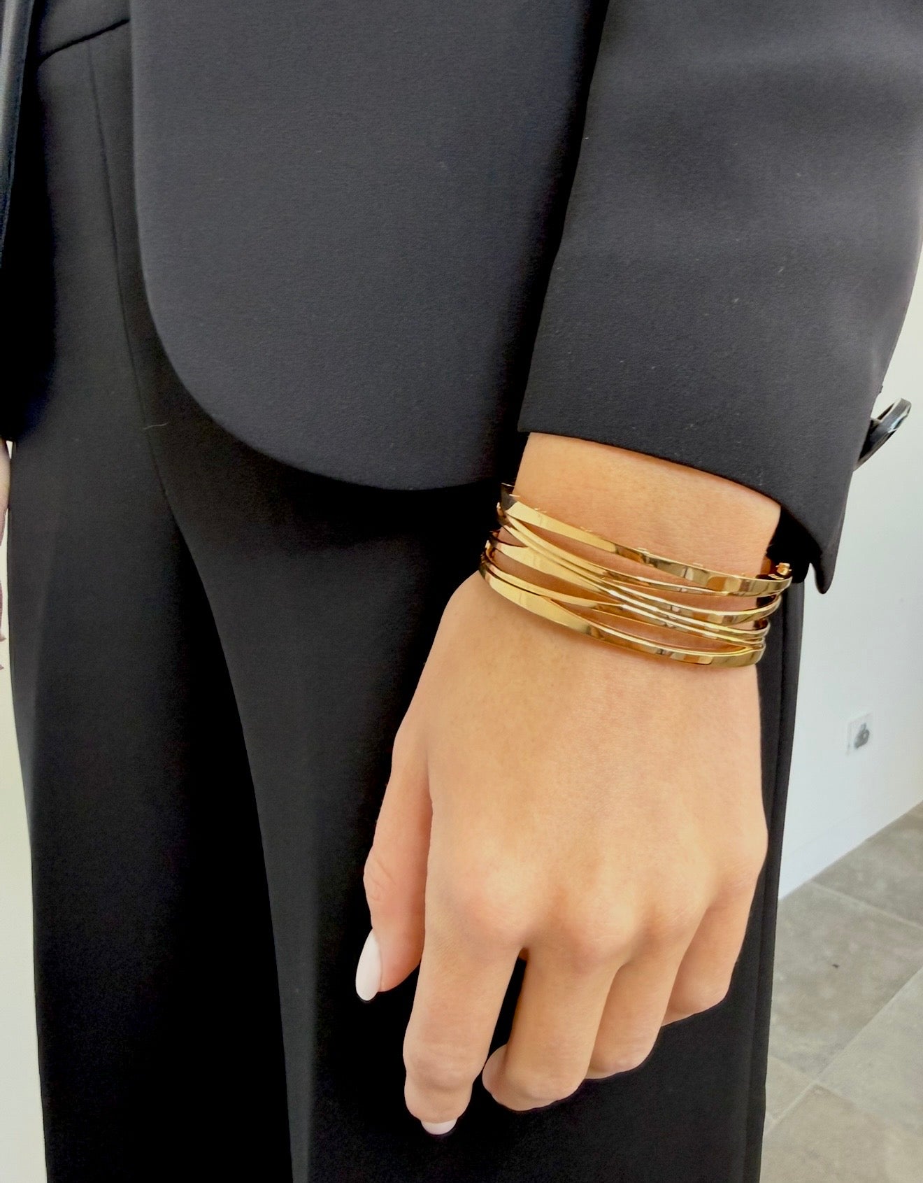 Bvlgari B.Zero1 18k Rose Gold Wide Bracelet