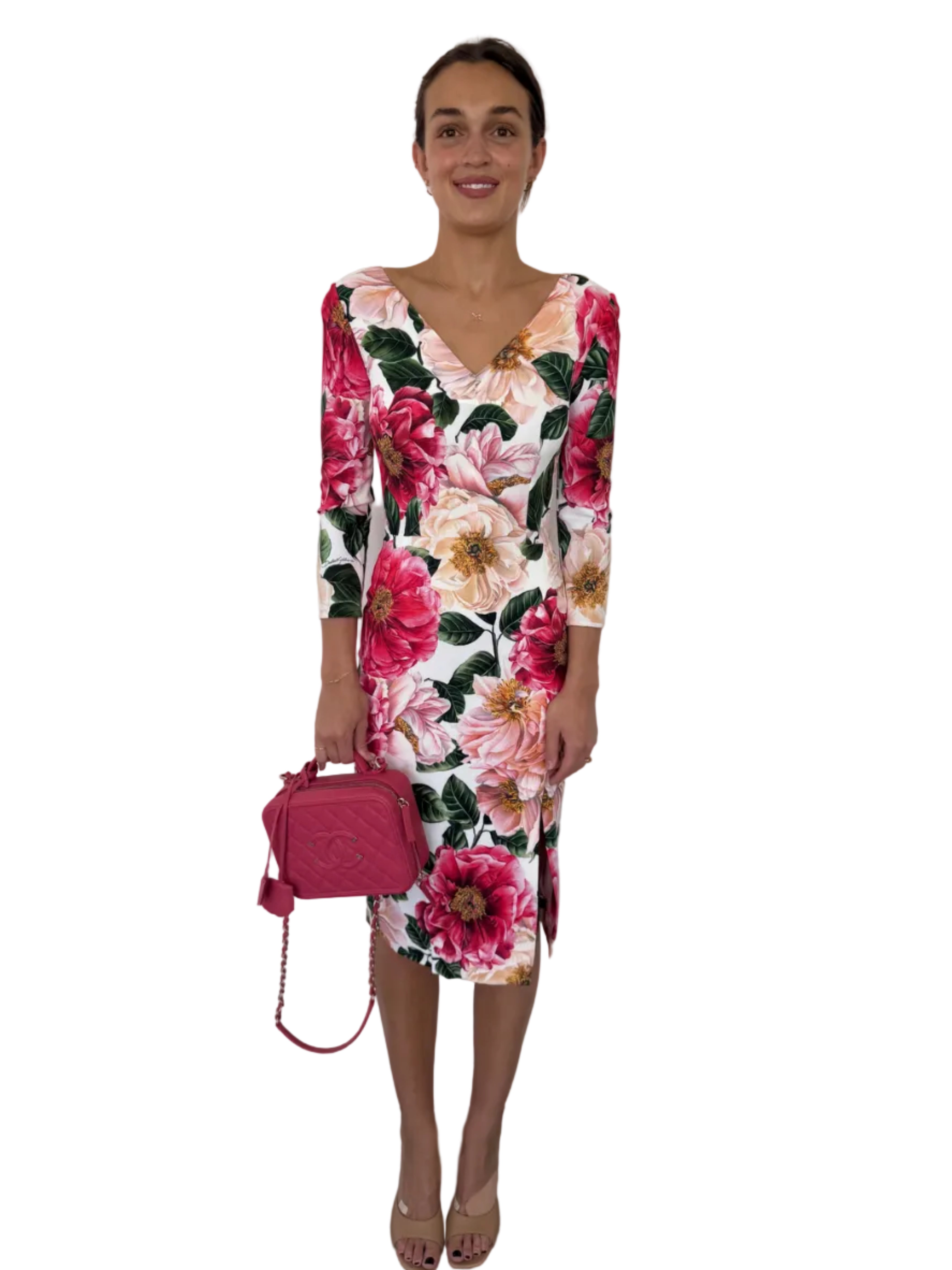 Dolce Gabbana Floral Midi Dress