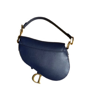Christian Dior Deep Ocean Blue Medium Saddle Bag