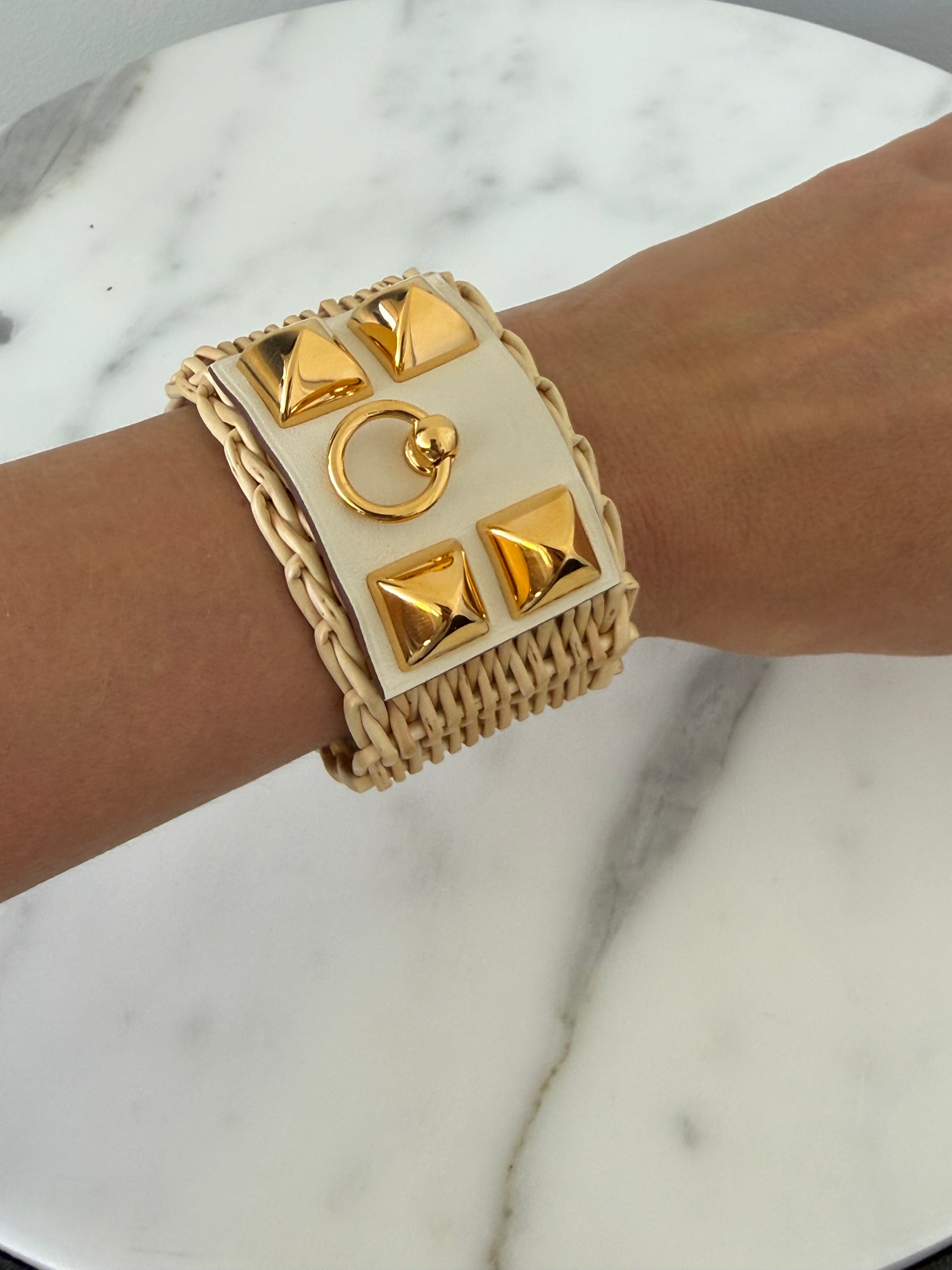 Hermes Picnic Gaine Cuff Bracelet