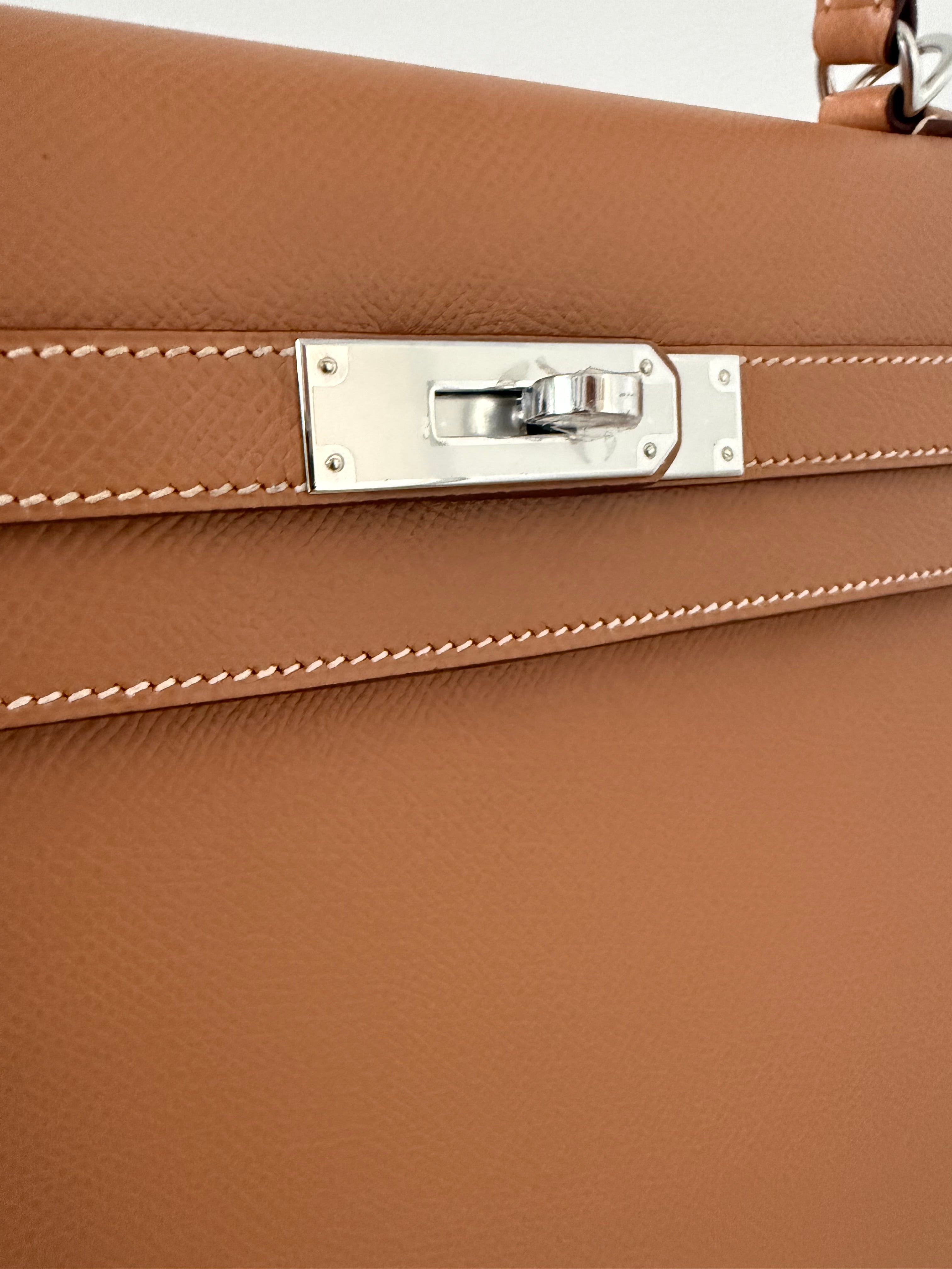 Biscuit Kelly 35 Epsom Palladium Hardware, Like New Condition