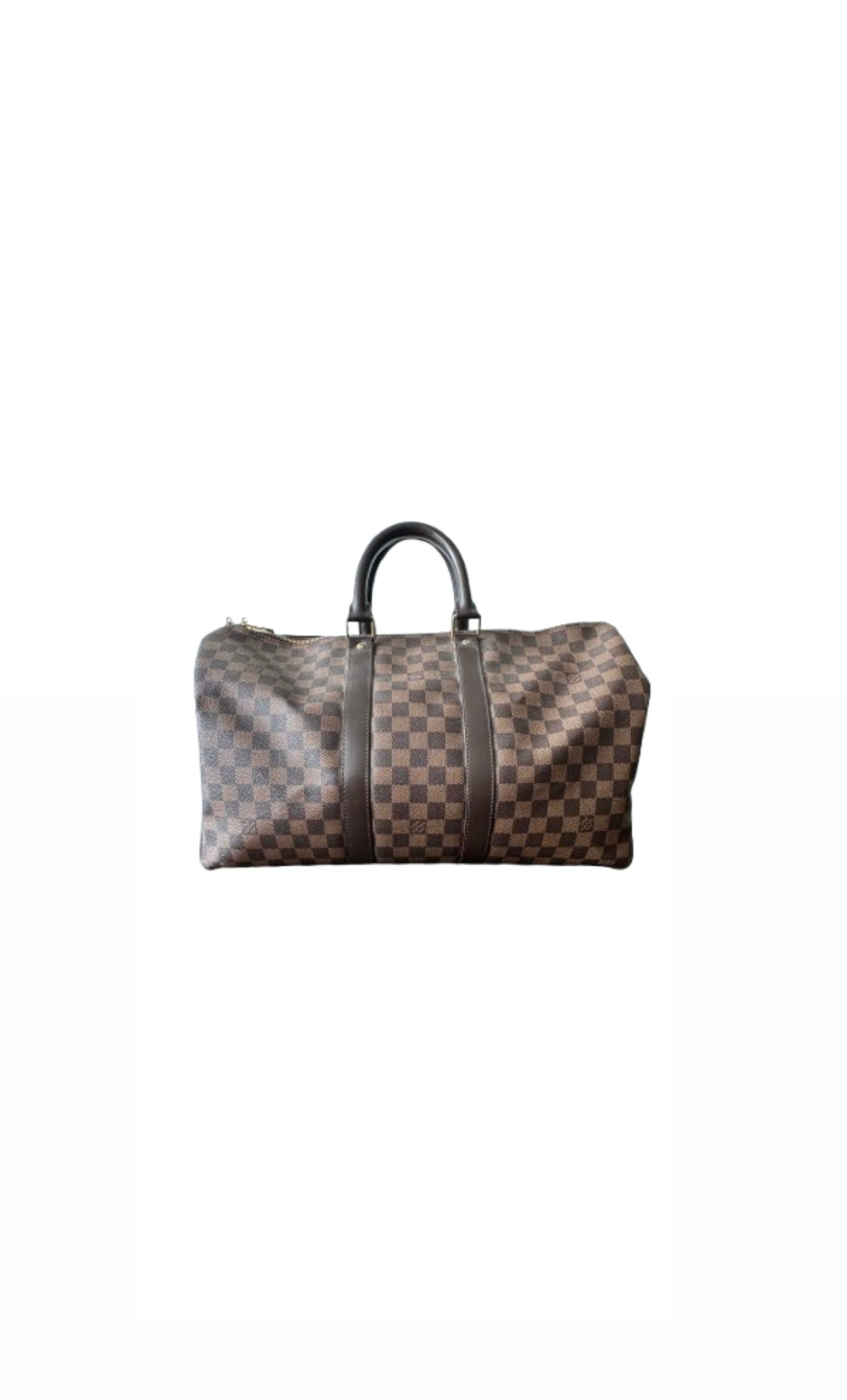 Brown Logo Monogram Keepall 45 Canvas Tote