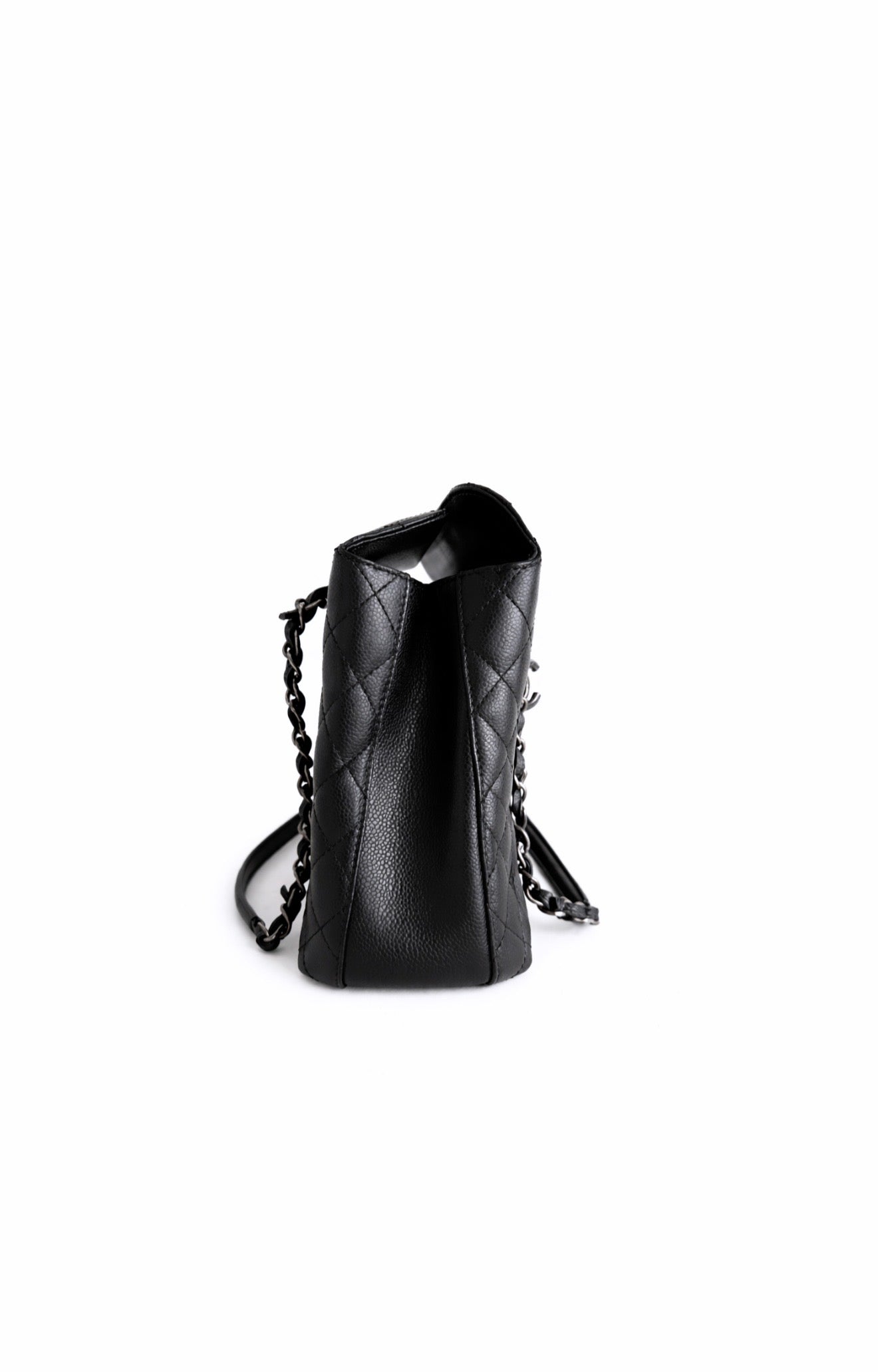 Chanel Black Quilted Caviar City Shopping Tote