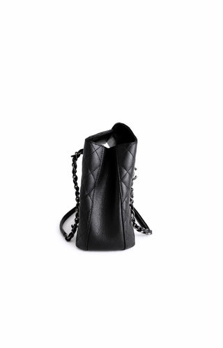 Chanel Black Quilted Caviar City Shopping Tote