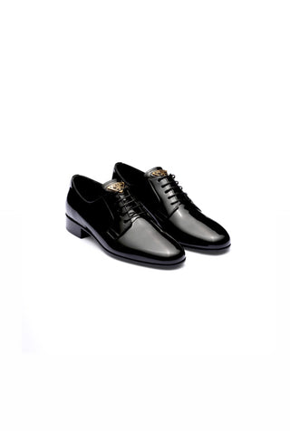 Prada Black Patent Leather Lace Up Shoes BRAND NEW