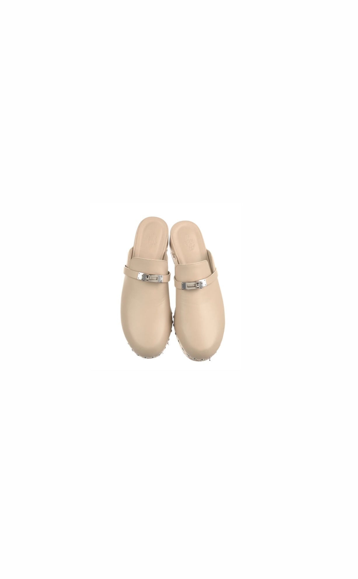 Beige Calfskin Carlotta Mules