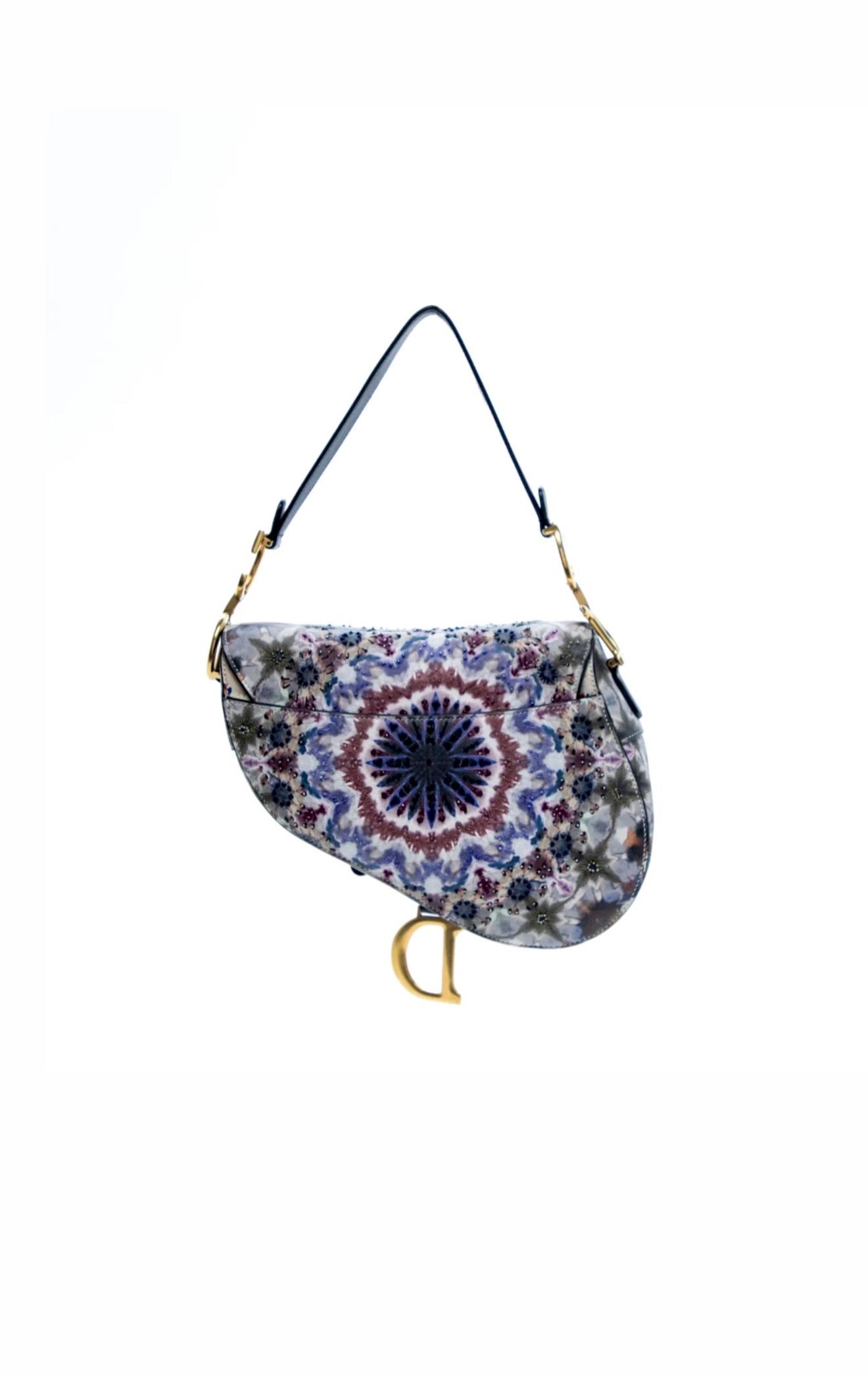 Christian Dior Kaleidiorscopic Multicoloured Embroidered Saddle Bag
