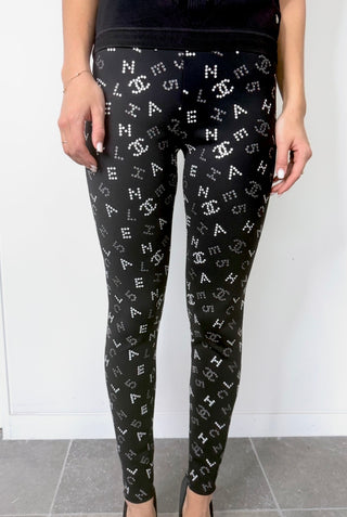 Black & White Resort 2020 Monogrammed Leggings