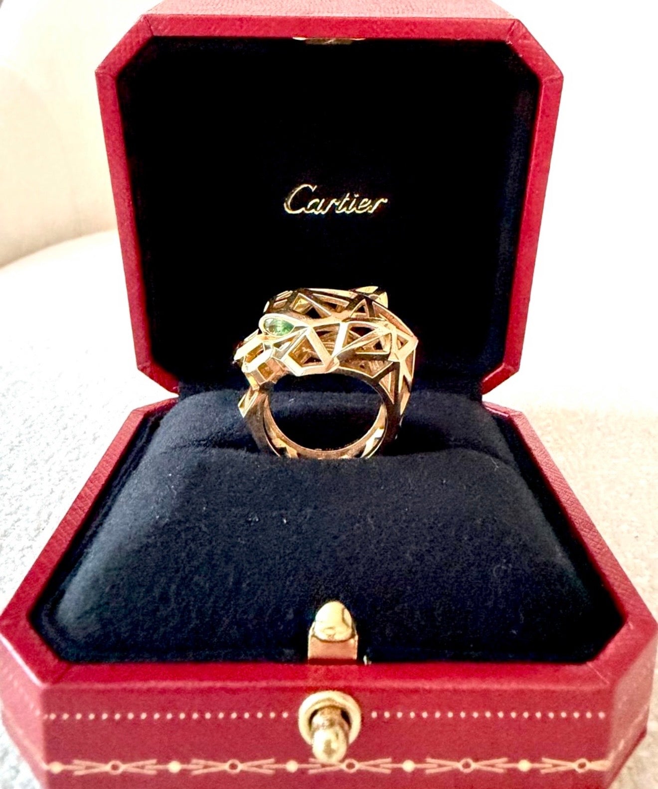 Yellow Gold Panthere De Cartier Ring