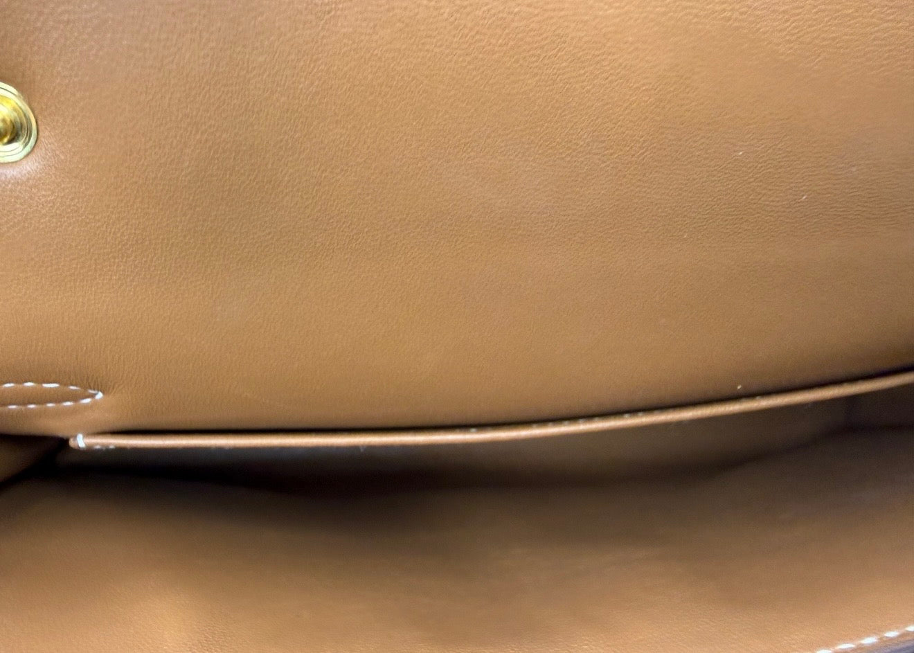 Gold Kelly Elan Madam Calfskin Shoulder Bag