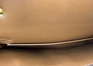 Gold Kelly Elan Madam Calfskin Shoulder Bag