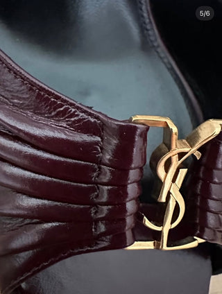 Saint Laurent Rouge Babylone Mules Size 38