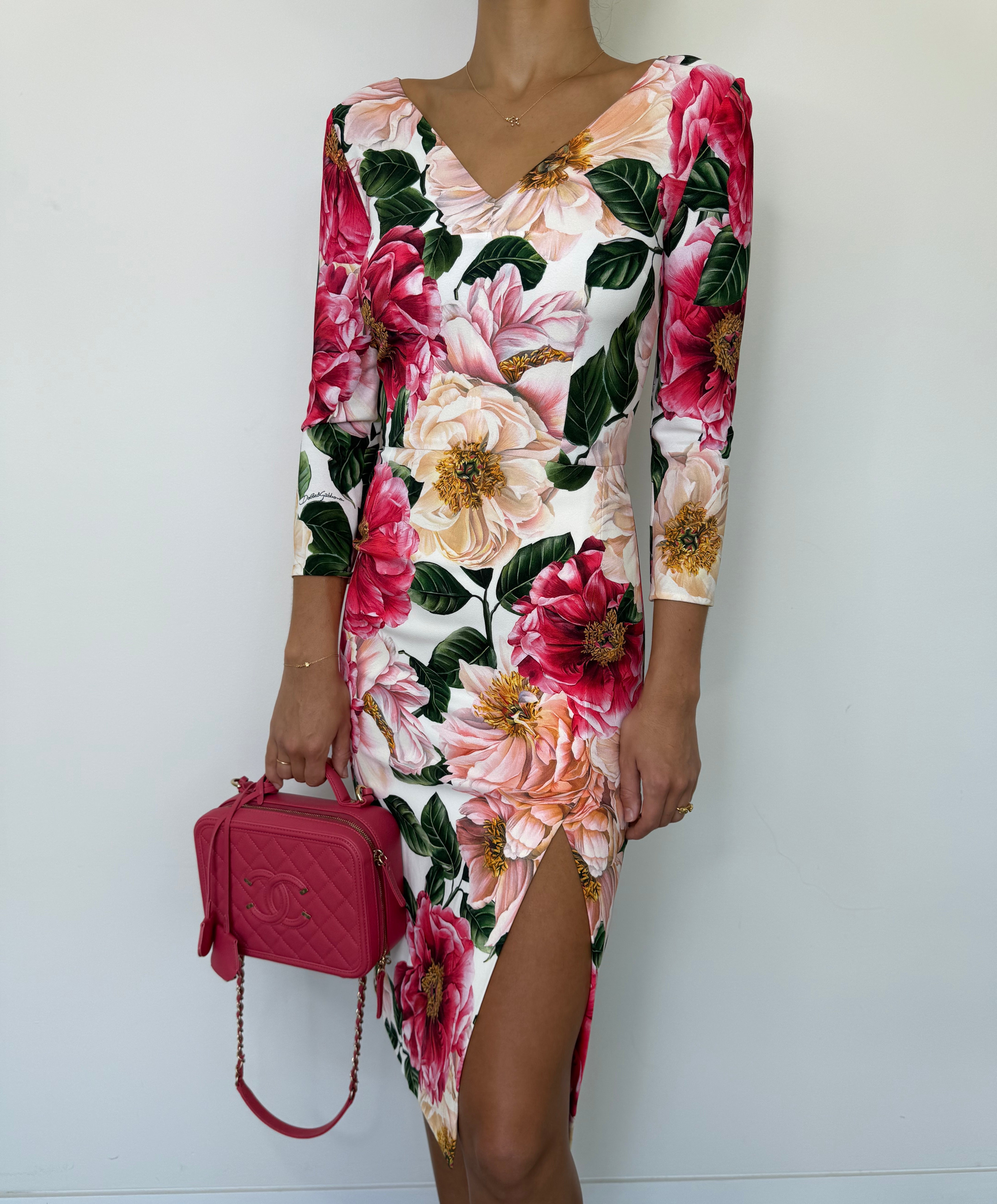 Dolce Gabbana Floral Midi Dress