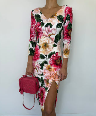 Dolce Gabbana Floral Midi Dress