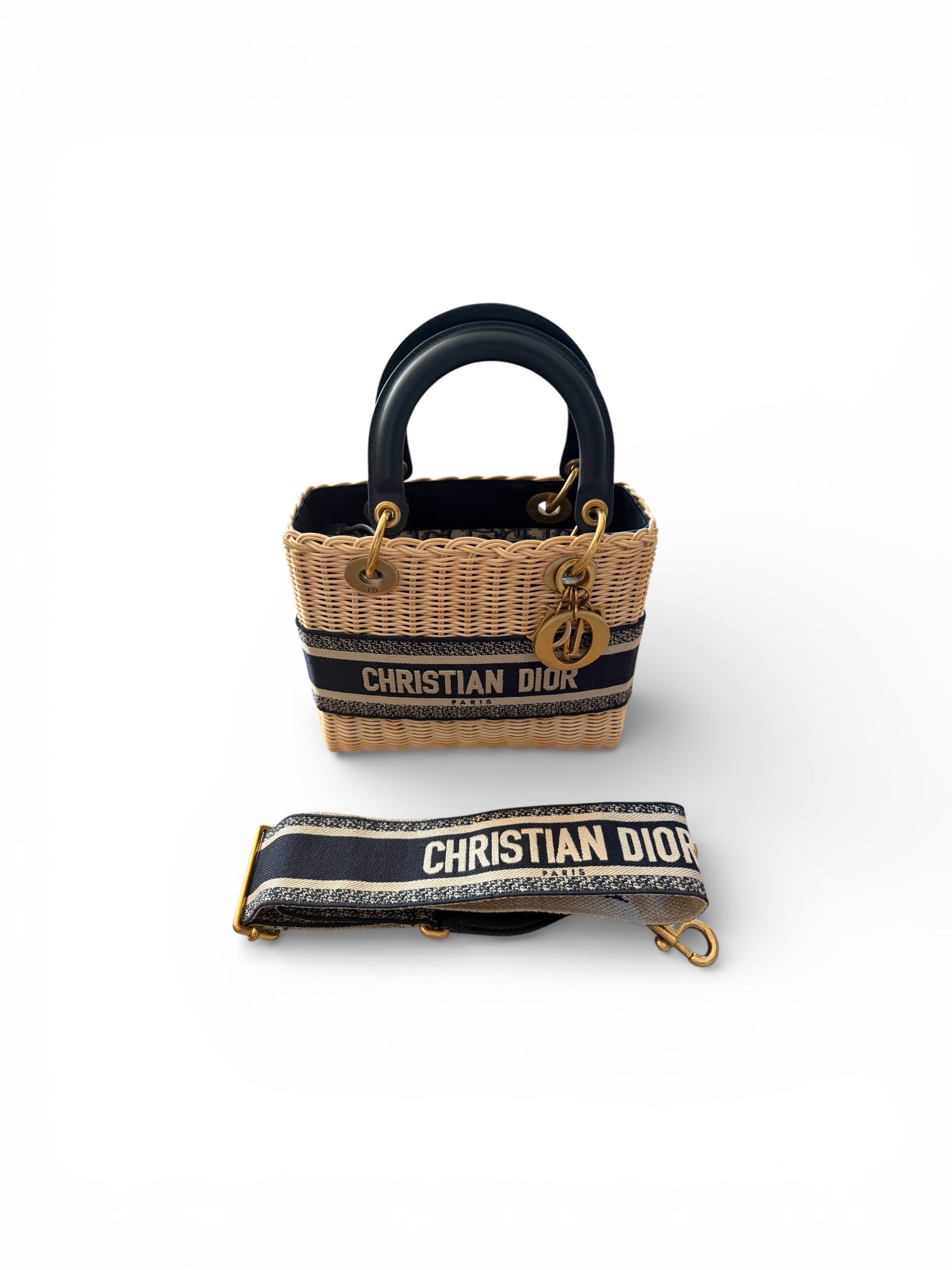 Christian Dior Wicker Basket Bag