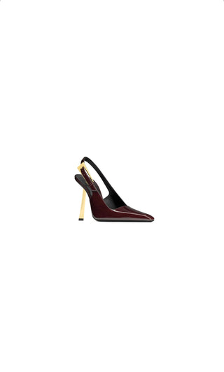 Burgundy Patent Lee Slingback Pumps