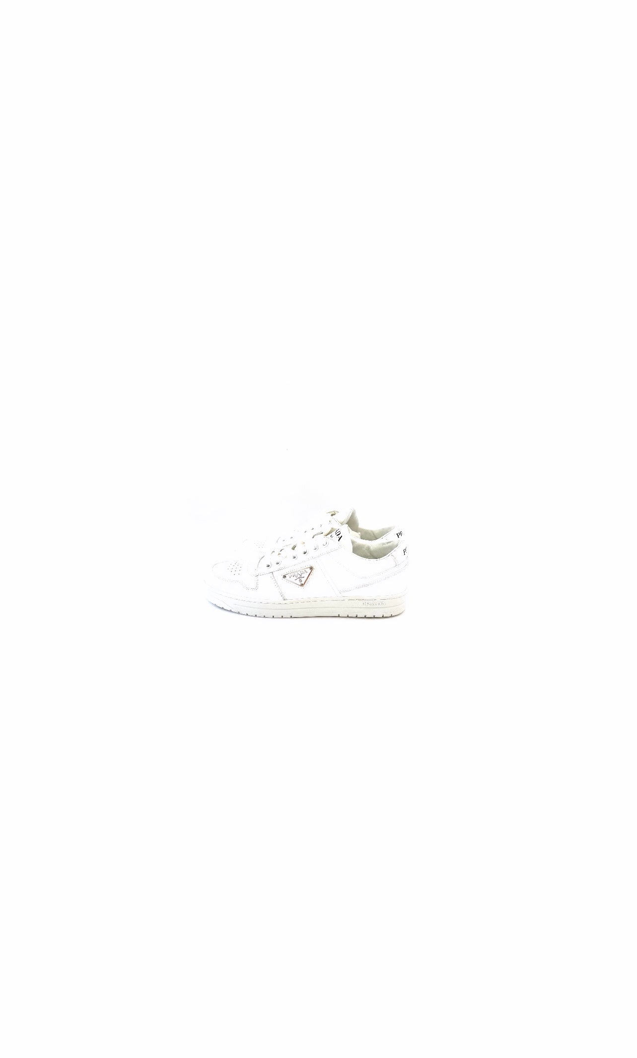 White Patent Leather Low Trainers