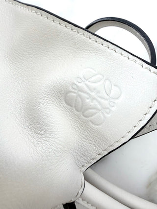 Loewe Dusty White Flamenco Clutch w Strap Excellent Condition