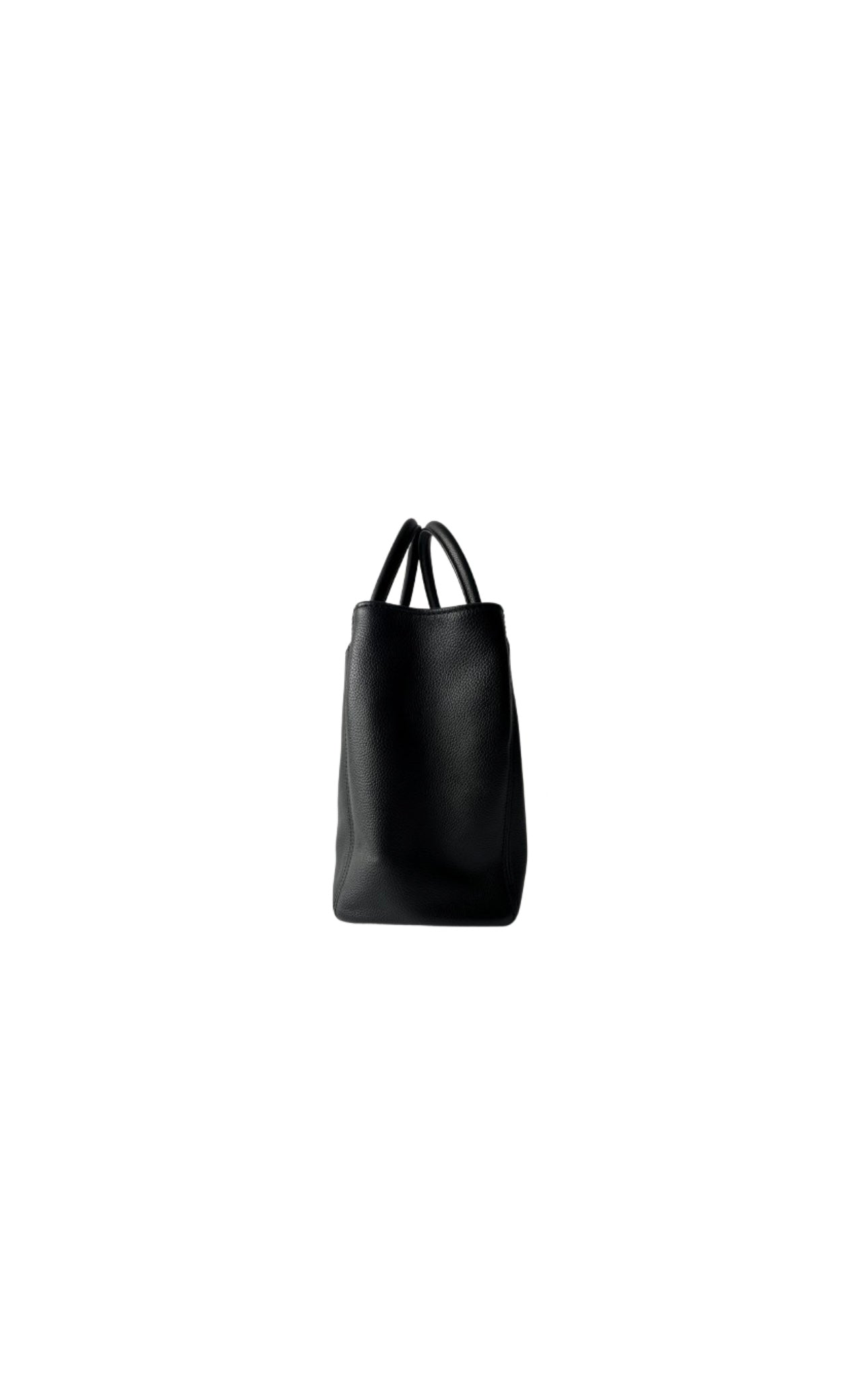 Black Caviar Leather Cerf Executive Tote