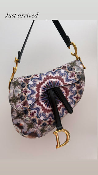 Christian Dior Kaleidiorscopic Multicoloured Embroidered Saddle Bag