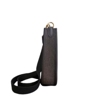 Brown Wool Mini Hermes Crossbody Bag