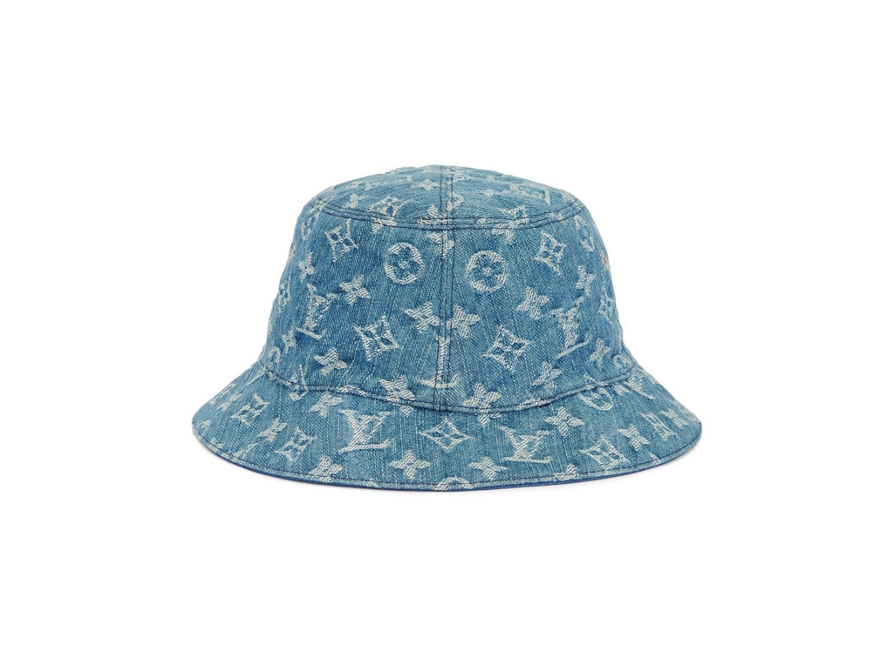 Denim Monogram Bucket Hat in Blue