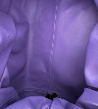 Bottega Veneta Purple Large Leather Pouch