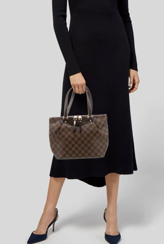 Brown Monogrammed Damier Ebene Westminster PM Tote